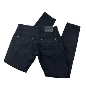 Copper Rivet Jeans Men's 30x32 Black Straight Leg Slim Grunge Vintage Denim